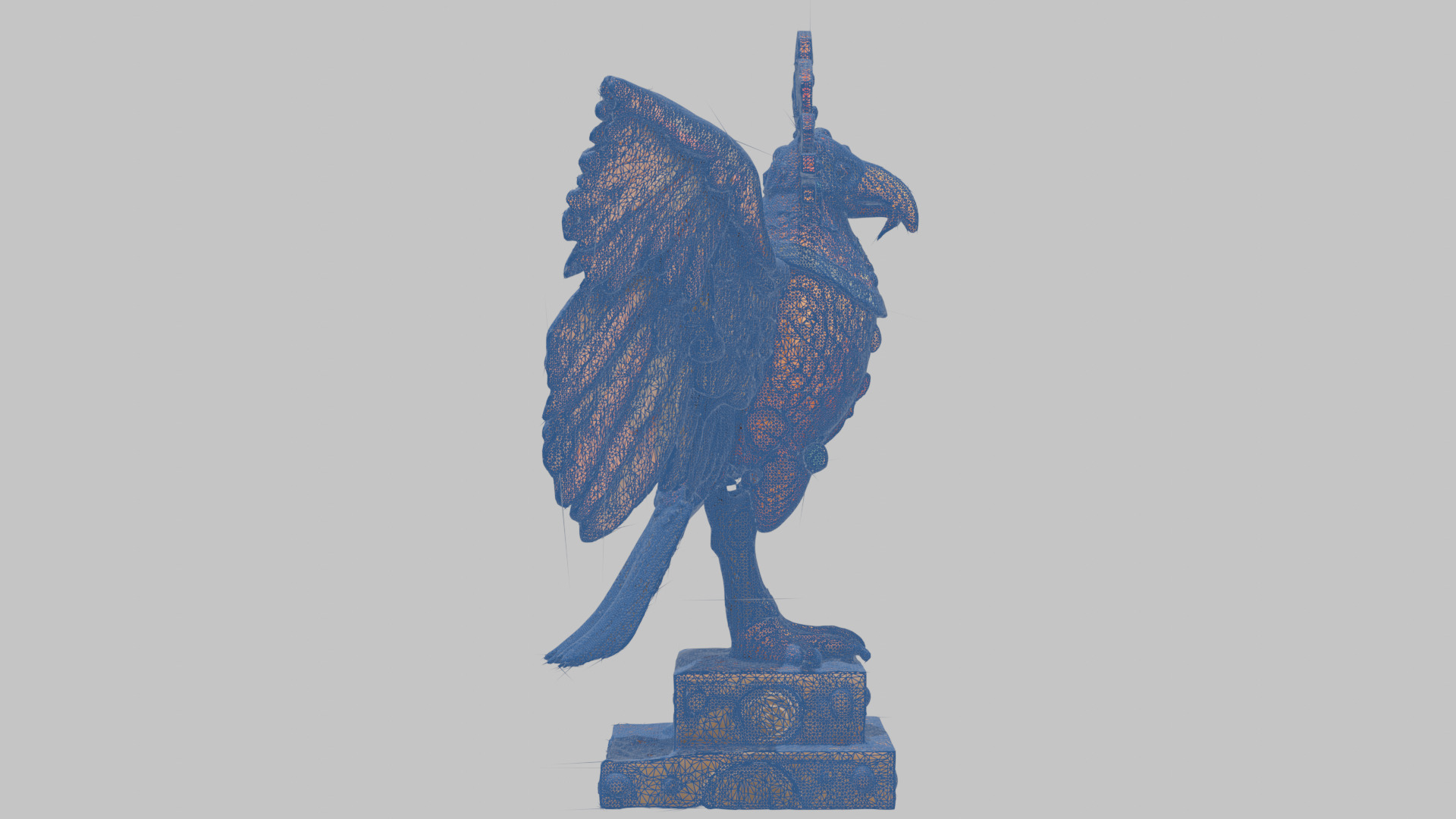 Rooster Statue Low-poly 3D model_13