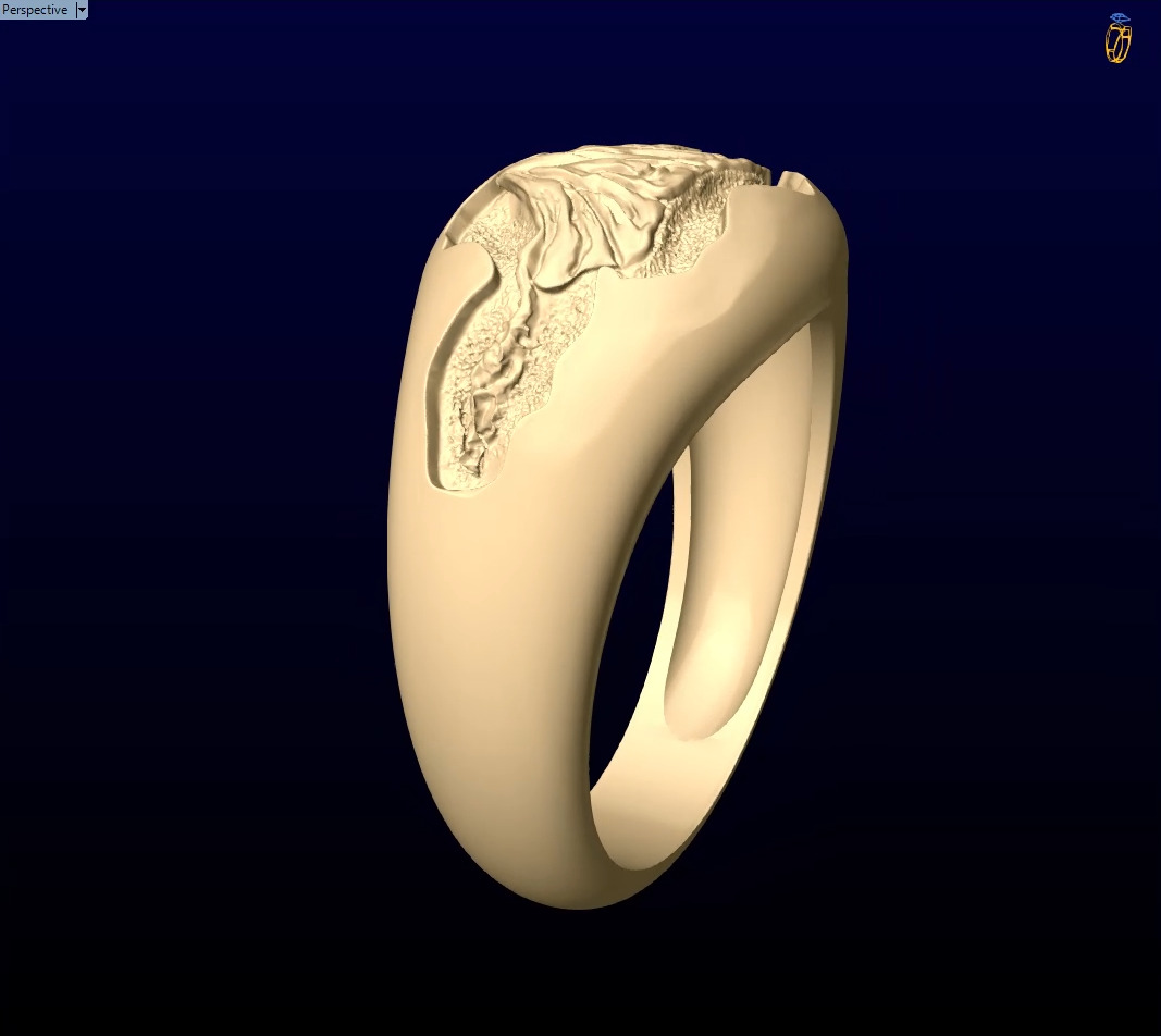 3D Mountain Ring STL Model for Nature Lovers Outdoor Gifts 3D print model_4