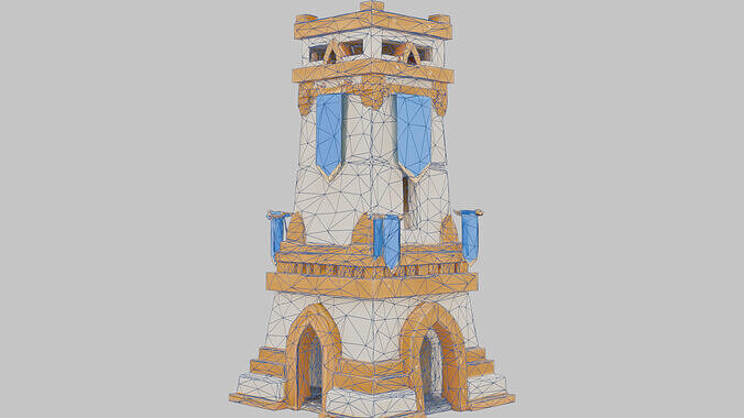 Tower Sentinel Low-poly 3D model
