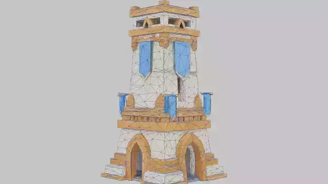 Tower Sentinel Low-poly 3D model