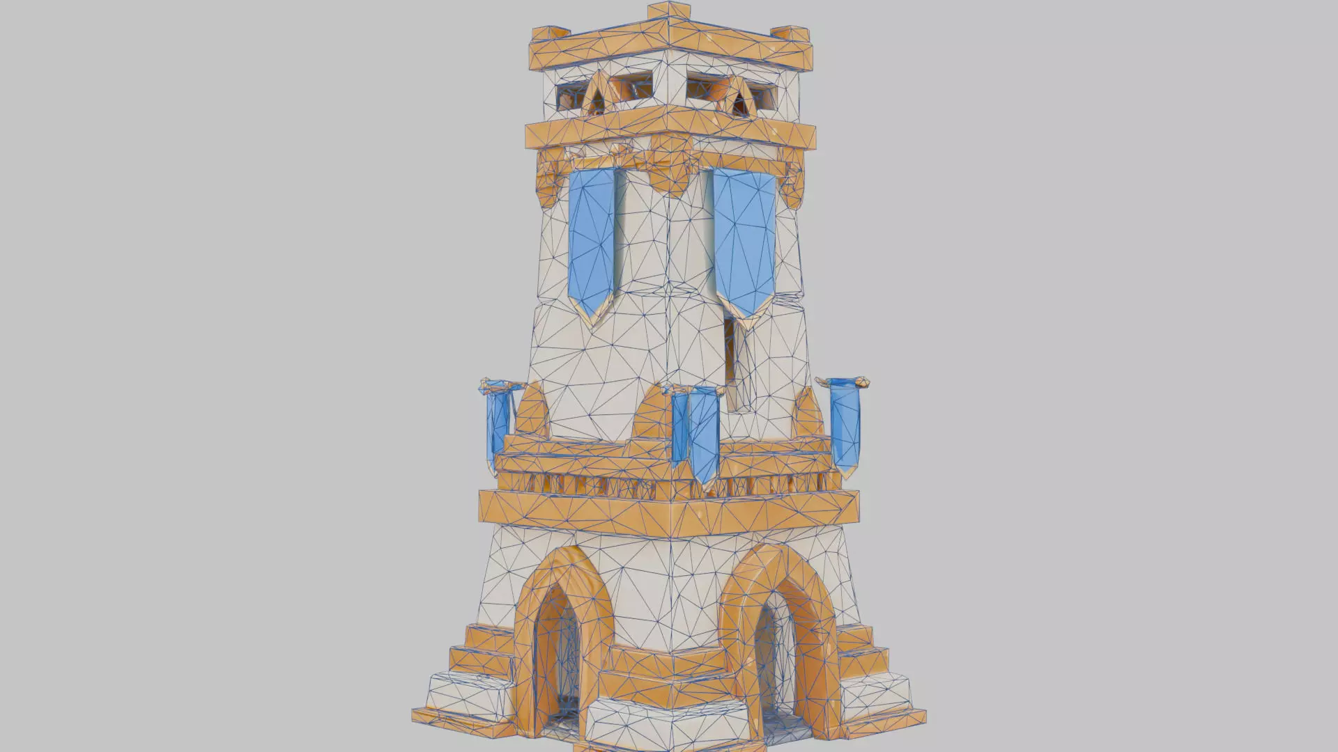 Tower Sentinel Low-poly 3D model_0