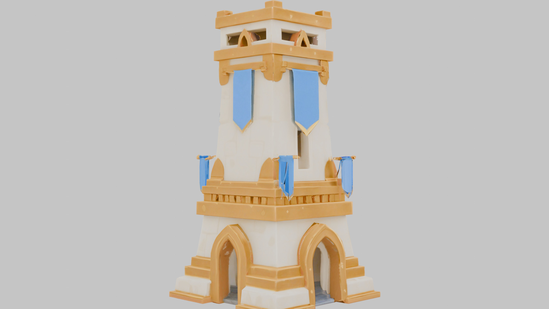 Tower Sentinel Low-poly 3D model_11