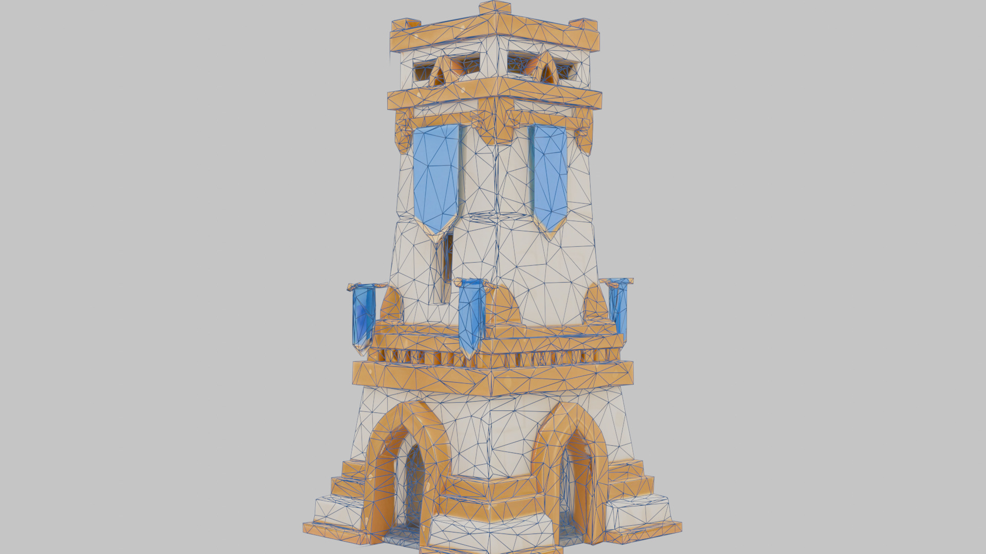 Tower Sentinel Low-poly 3D model_6