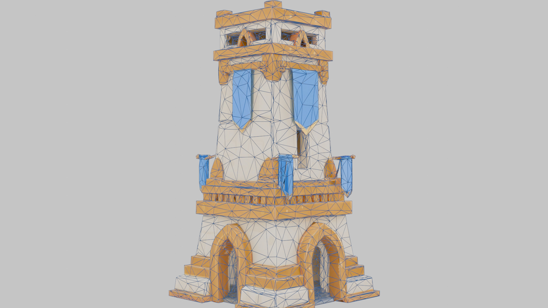 Tower Sentinel Low-poly 3D model_4