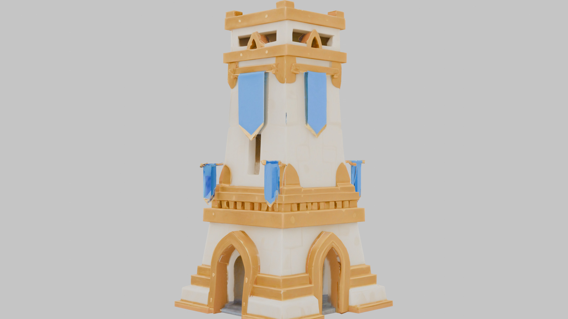 Tower Sentinel Low-poly 3D model_13