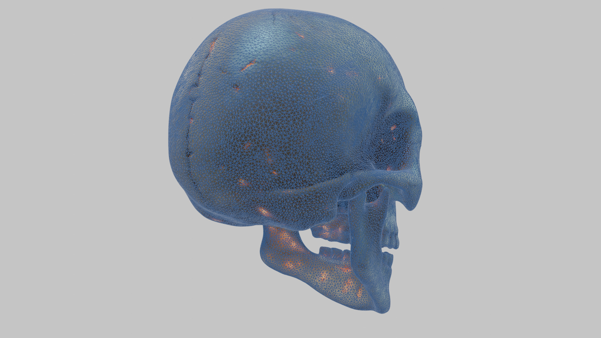 Stylized Magical Skull Low-poly 3D model_14