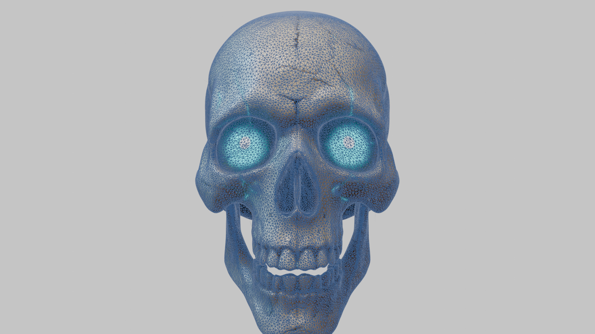 Stylized Magical Skull Low-poly 3D model_11
