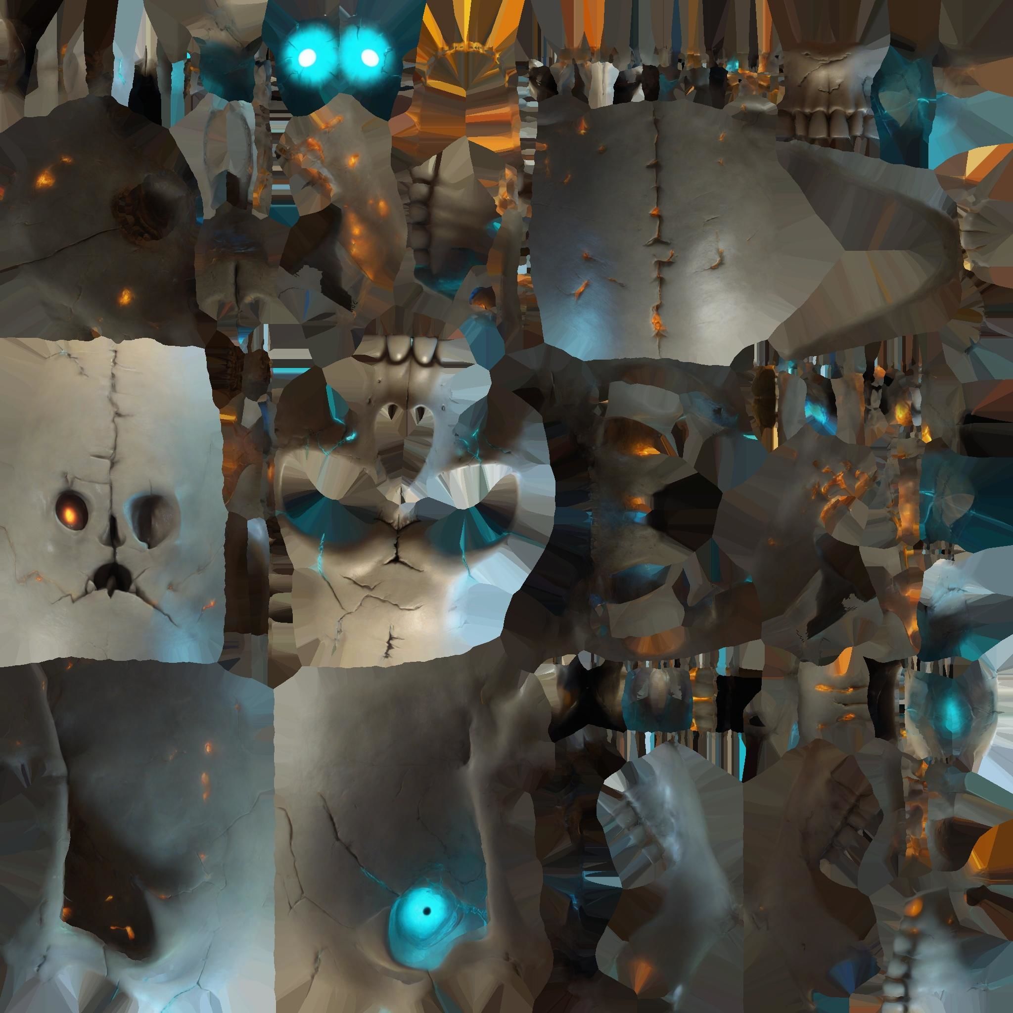 Stylized Magical Skull Low-poly 3D model_8