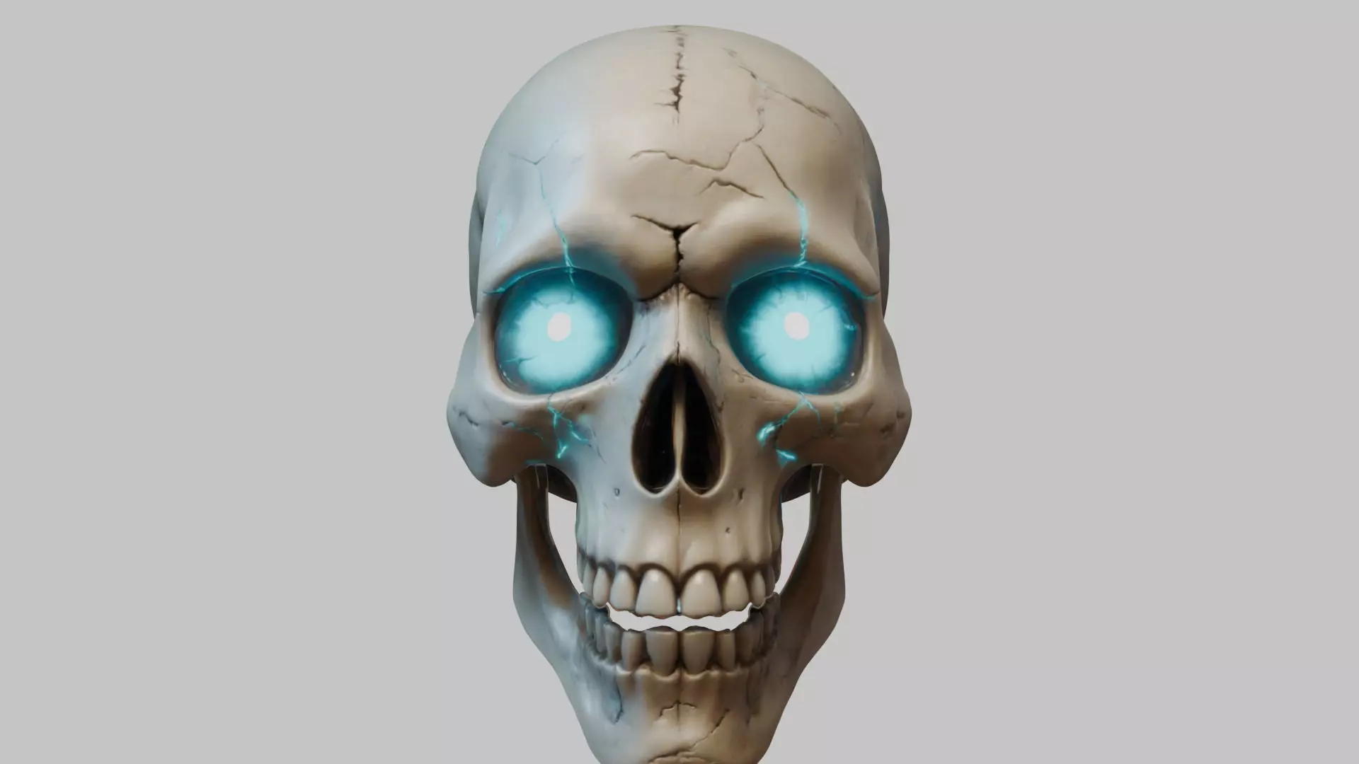 Stylized Magical Skull Low-poly 3D model_0