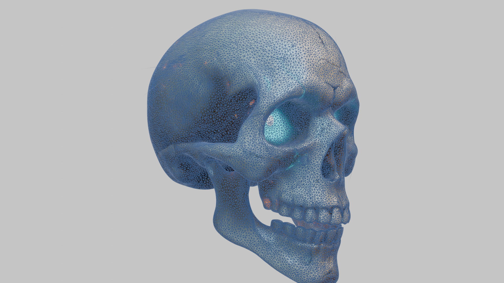 Stylized Magical Skull Low-poly 3D model_12