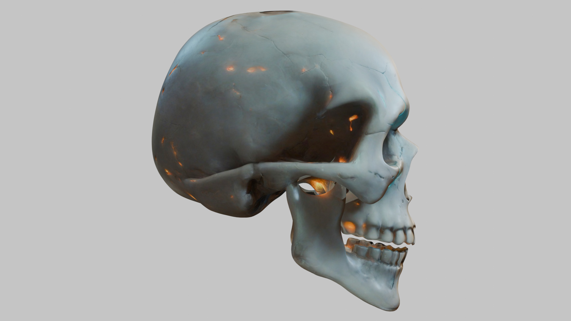 Stylized Magical Skull Low-poly 3D model_2