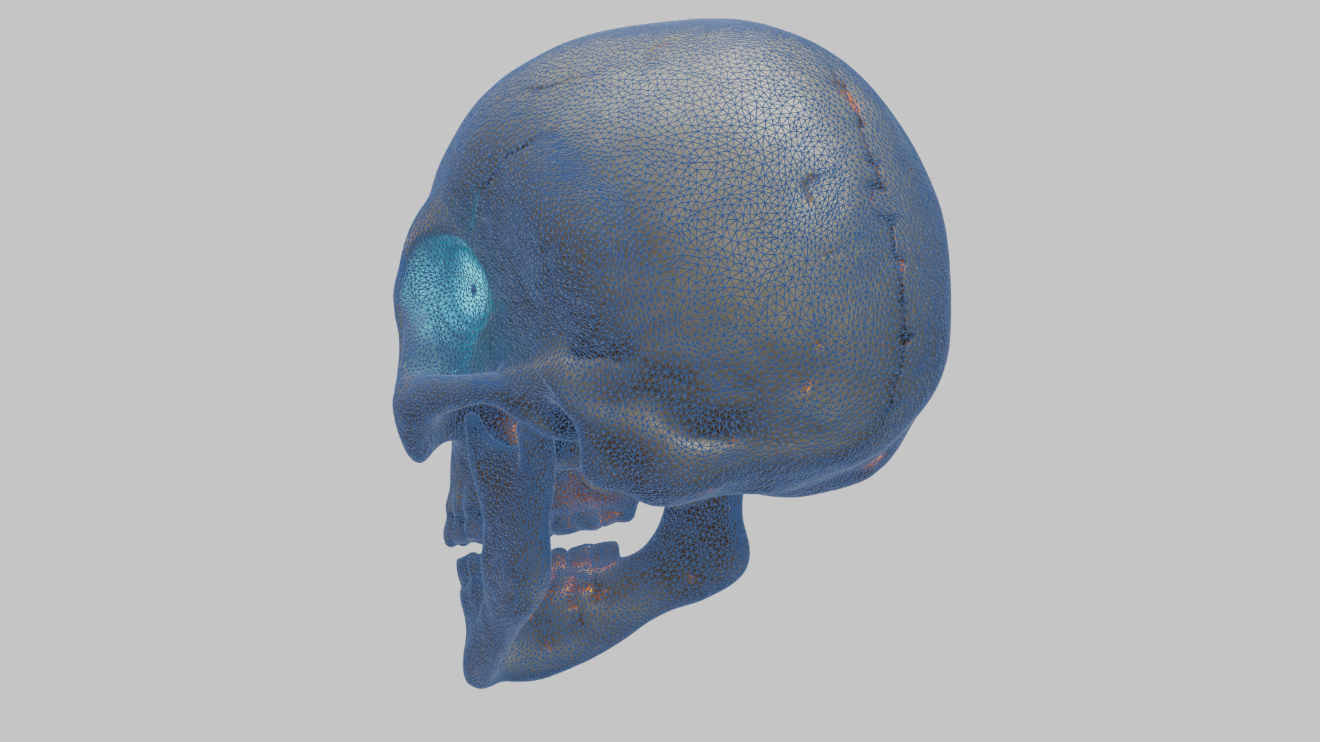 Stylized Magical Skull Low-poly 3D model_16