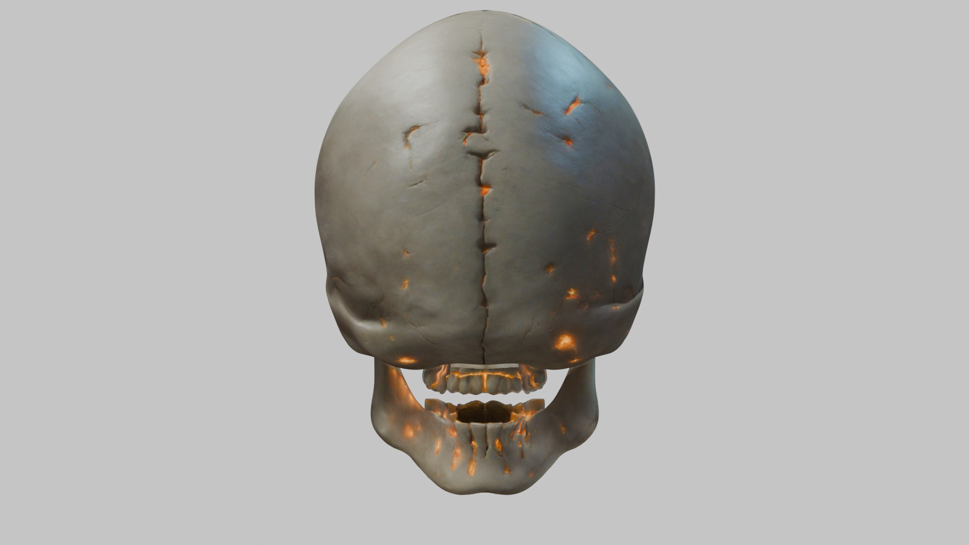 Stylized Magical Skull Low-poly 3D model_4