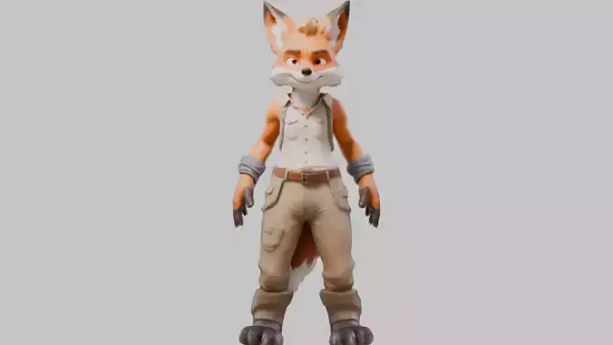 Cartoon Fox Character