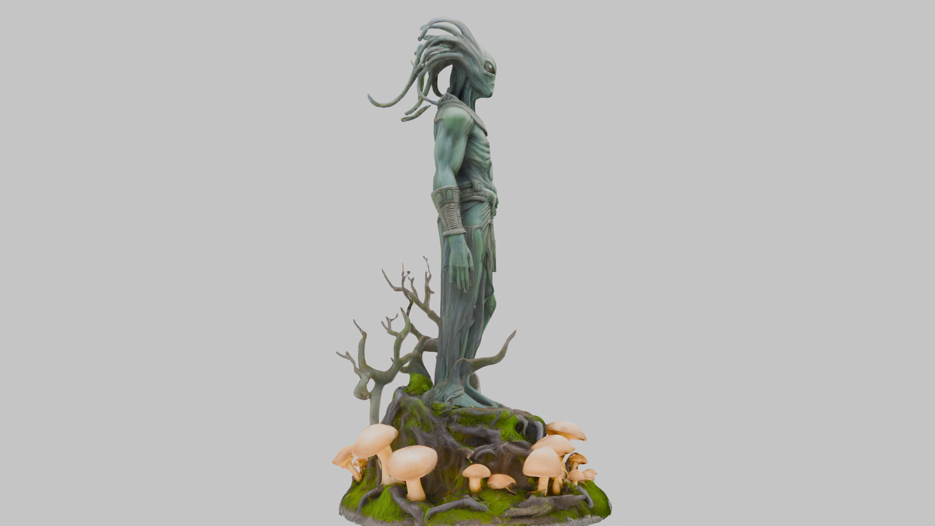 Ancient Greek Goddess Statue 3D Model Low-poly 3D model_2