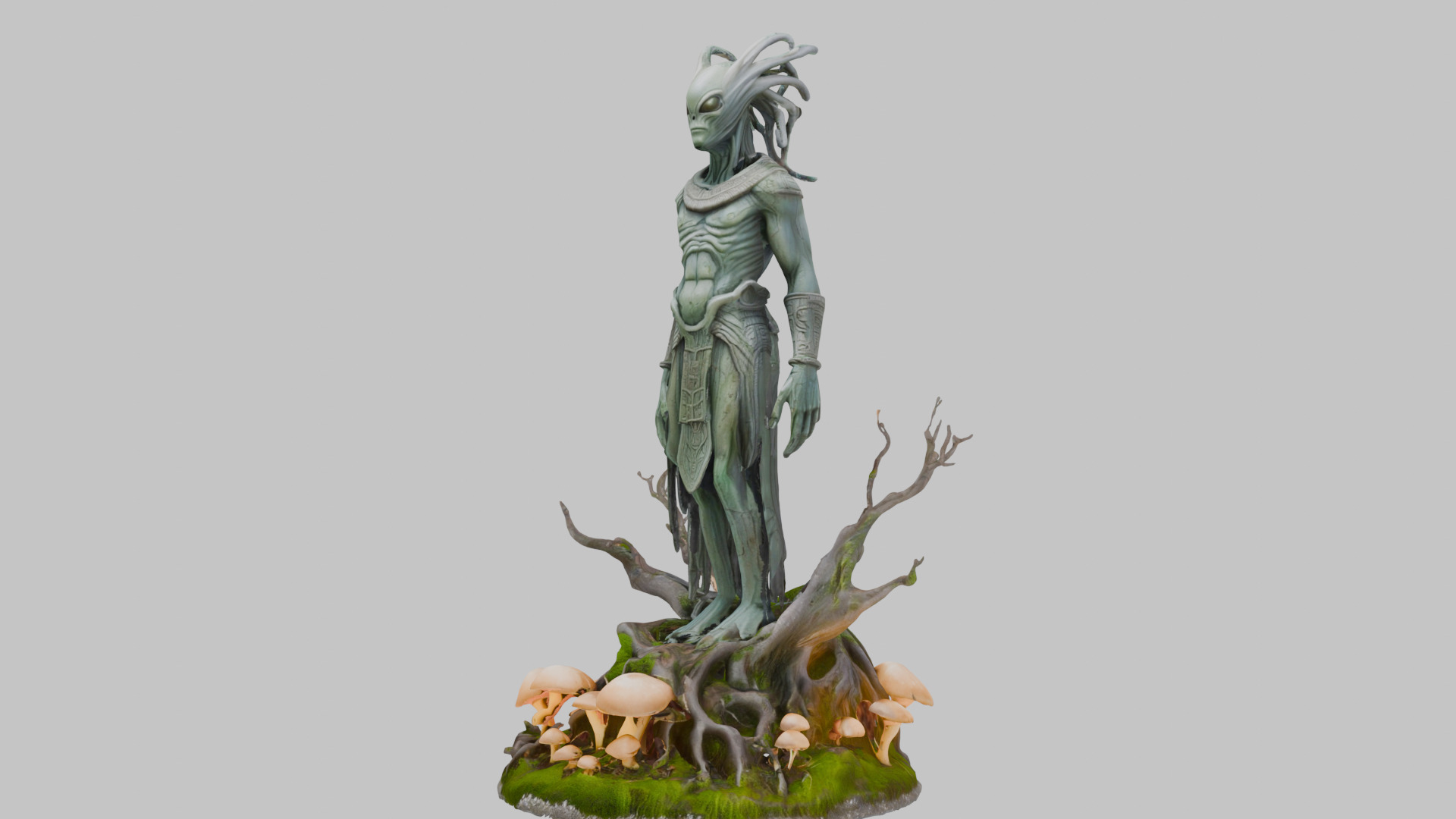 Ancient Greek Goddess Statue 3D Model Low-poly 3D model_7