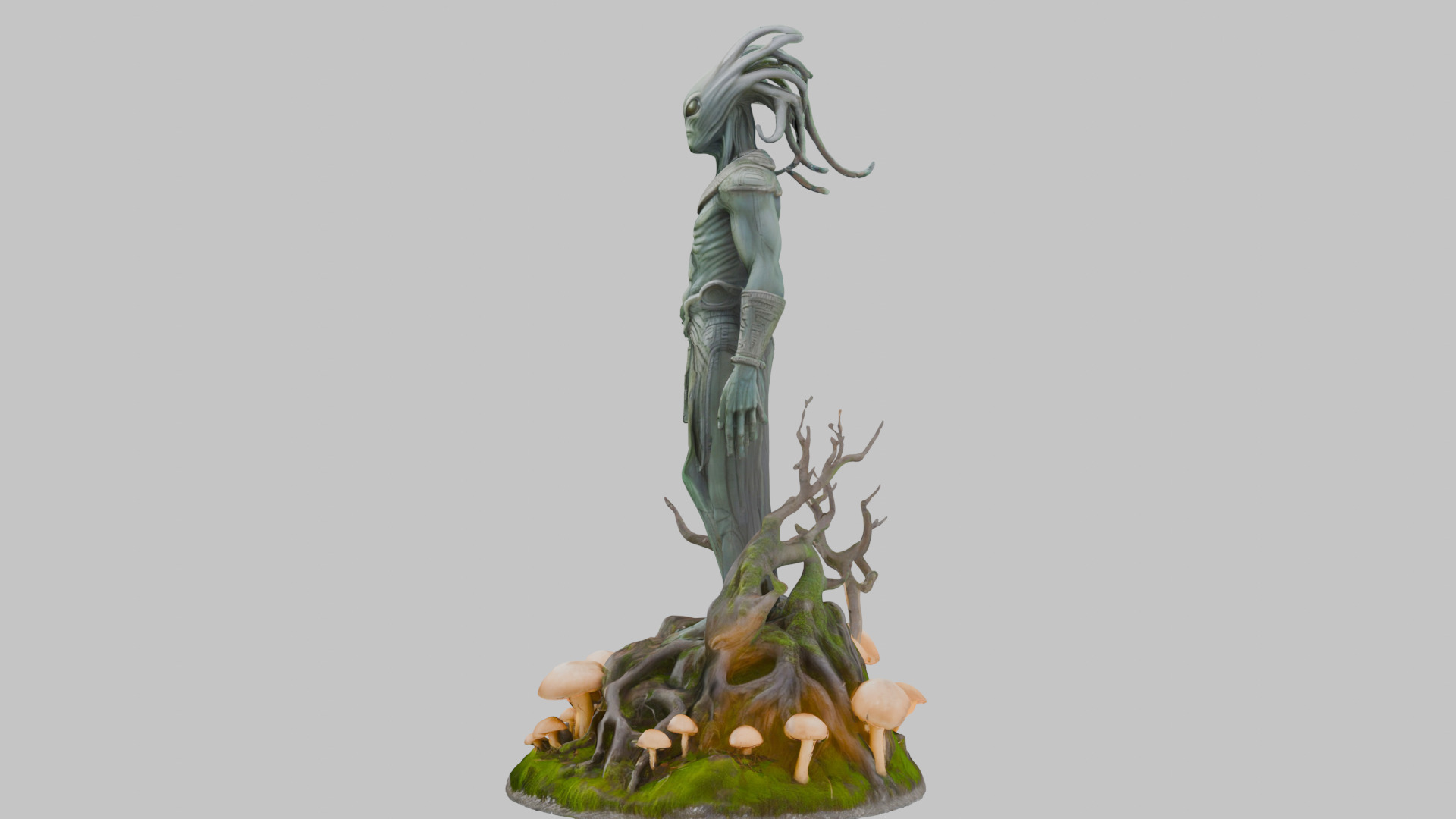 Ancient Greek Goddess Statue 3D Model Low-poly 3D model_6