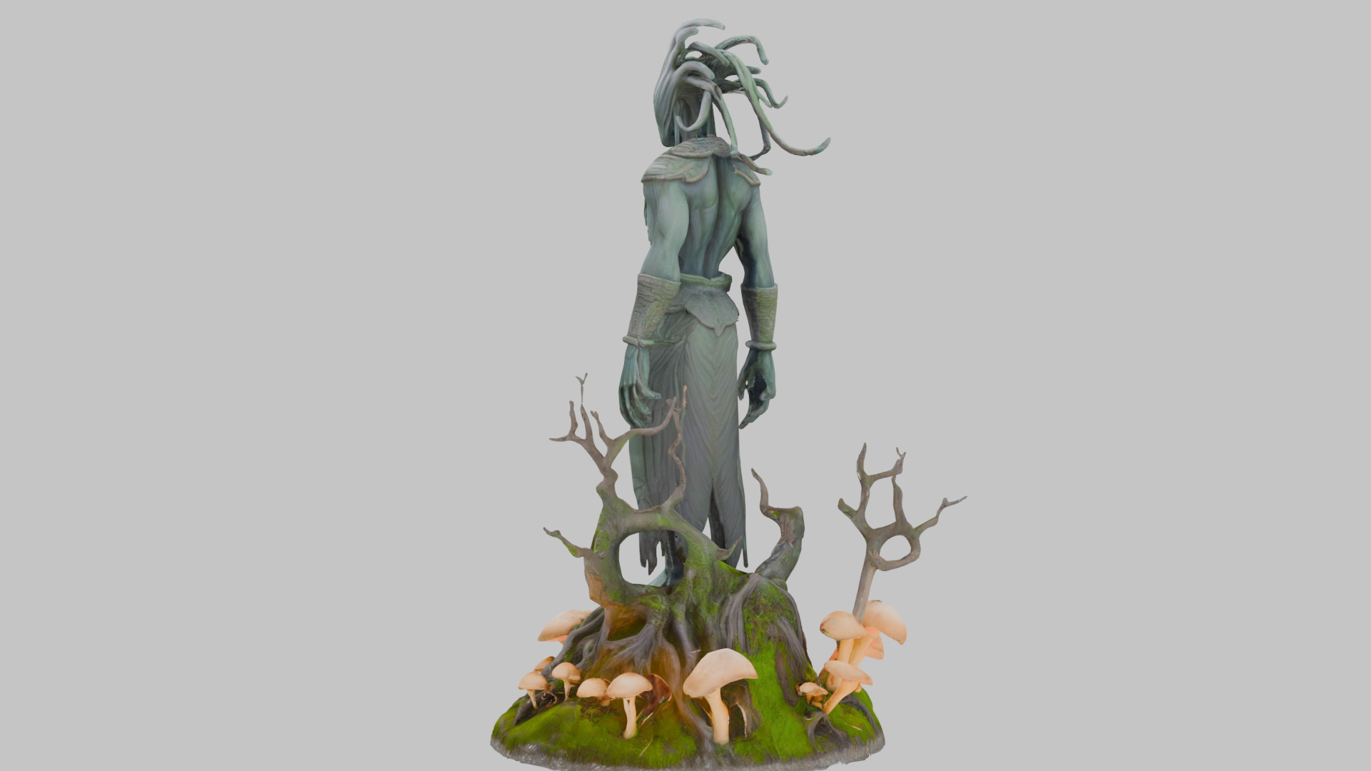 Ancient Greek Goddess Statue 3D Model Low-poly 3D model_5