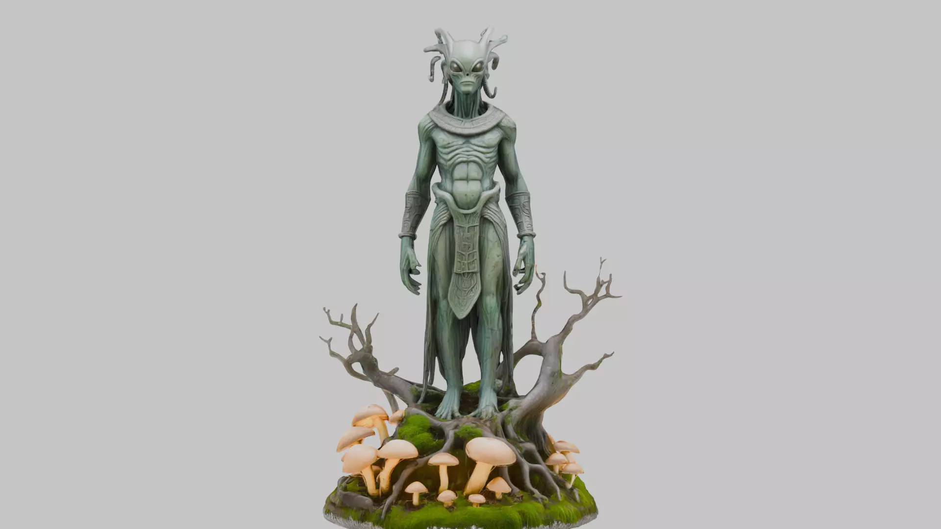 Ancient Greek Goddess Statue 3D Model Low-poly 3D model_0