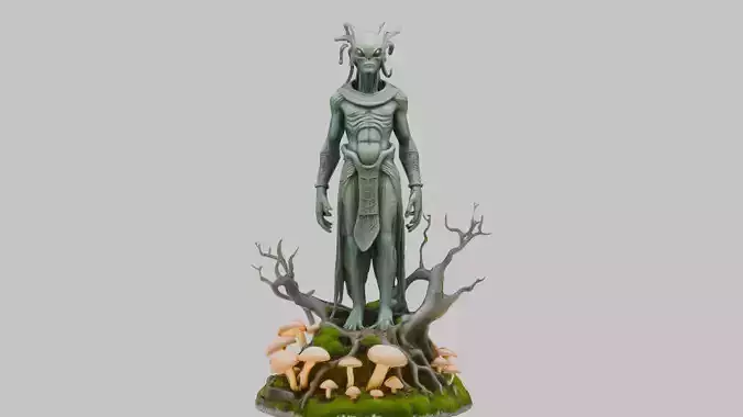 Ancient Greek Goddess Statue 3D Model