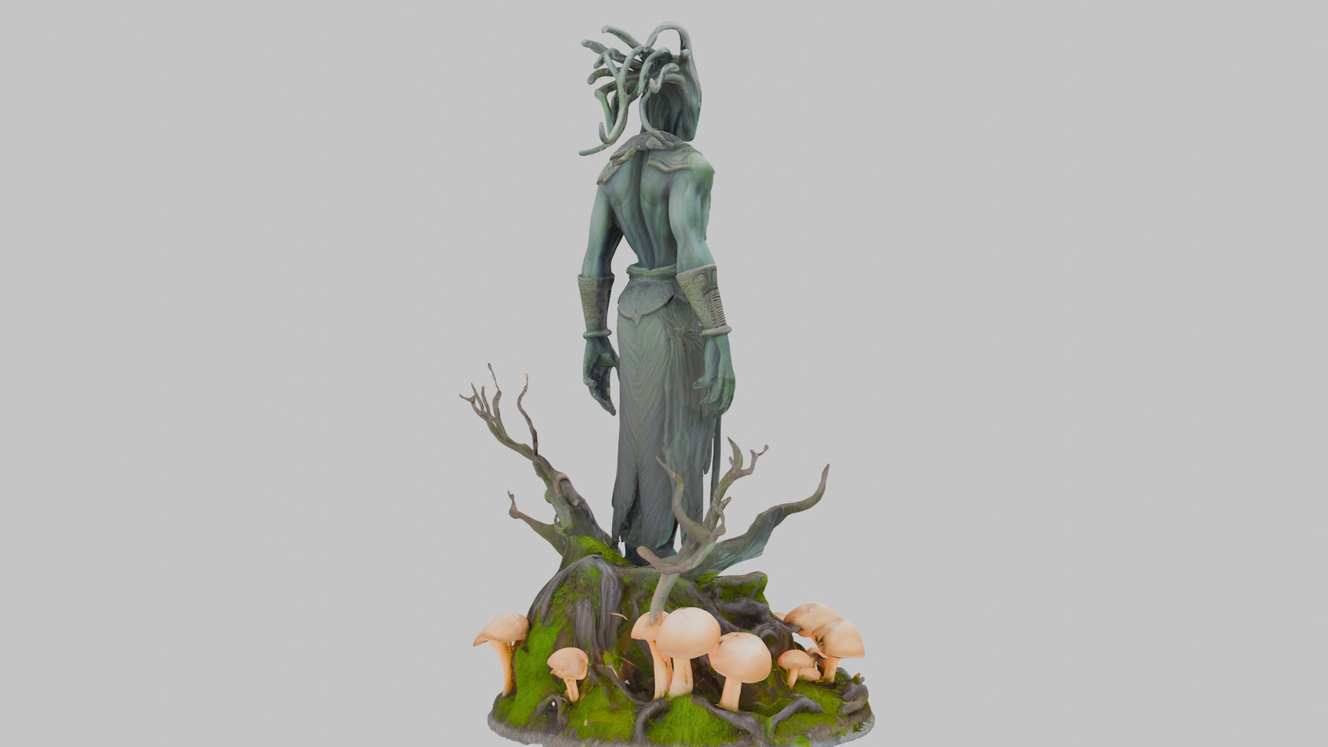 Ancient Greek Goddess Statue 3D Model Low-poly 3D model_3