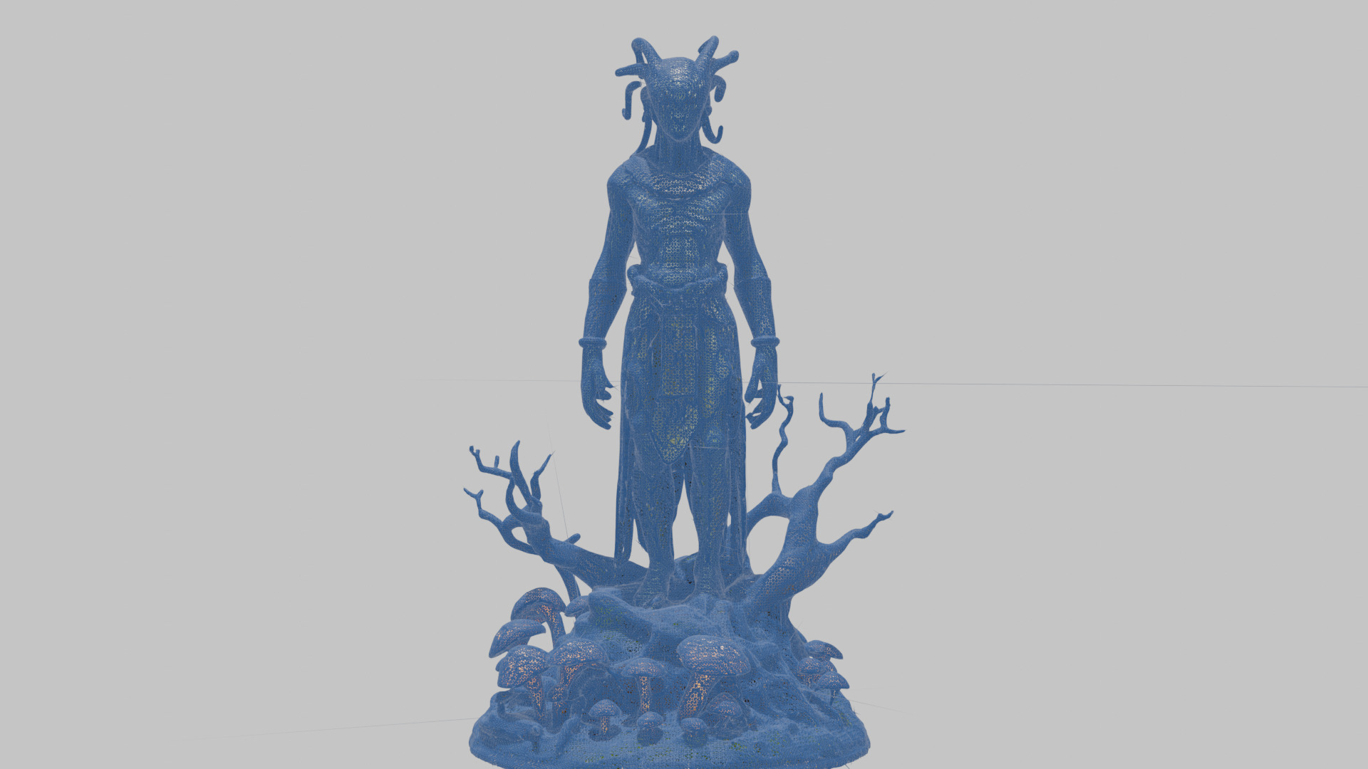 Ancient Greek Goddess Statue 3D Model Low-poly 3D model_11