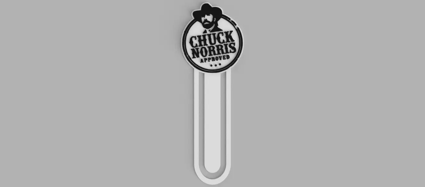 Chuck Norris Approved Bookmark 3D print model