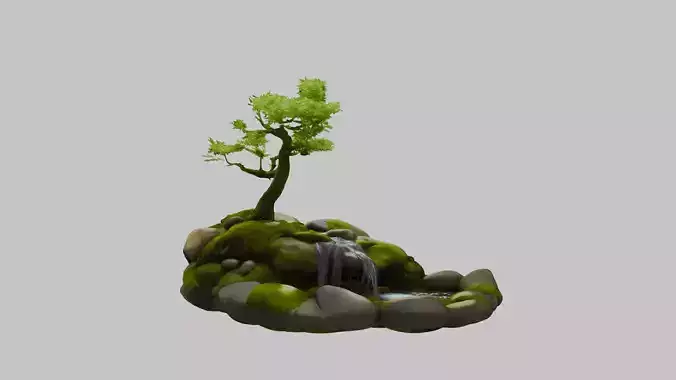 Floating Island with Tree