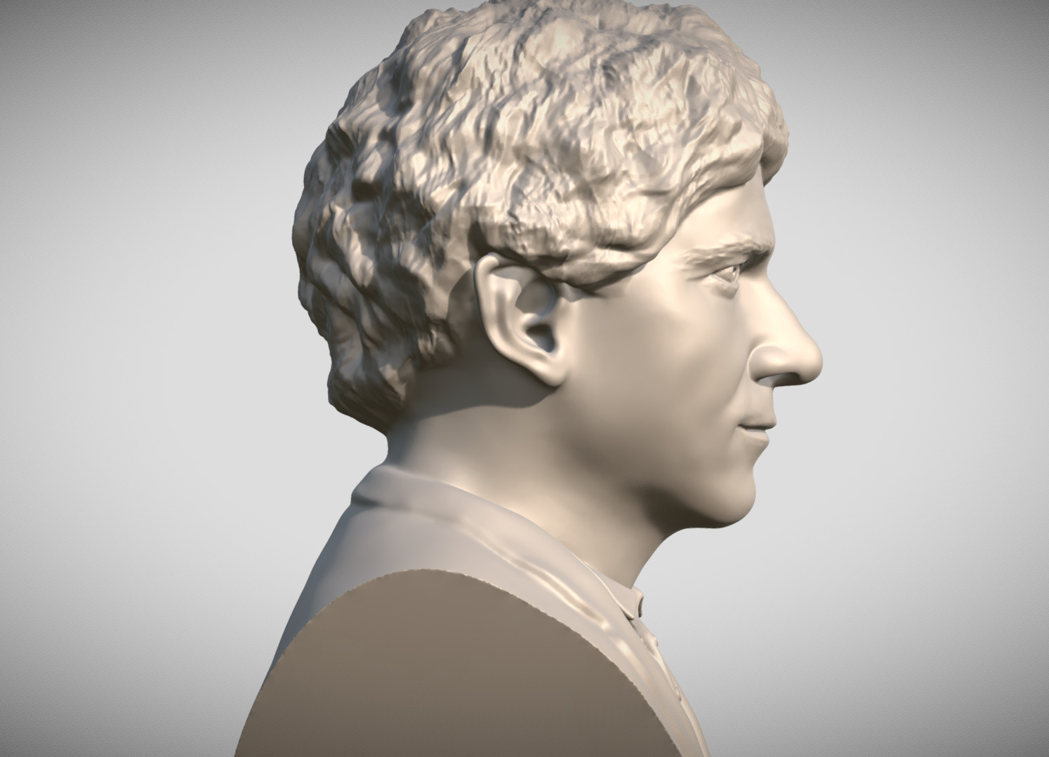 Bilbo Baggins Hobbit bust for 3D printing 3D print model_4