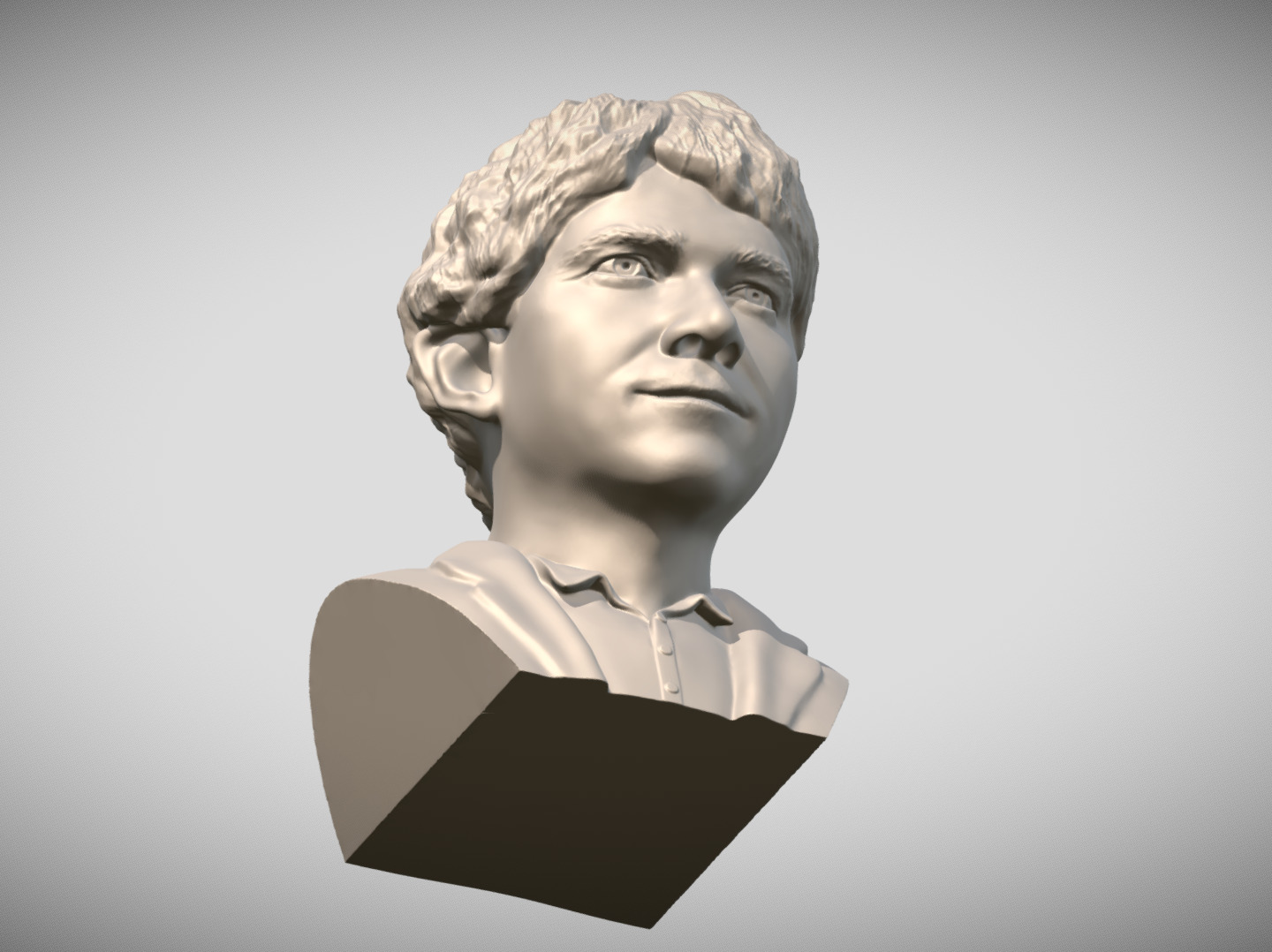 Bilbo Baggins Hobbit bust for 3D printing 3D print model_11