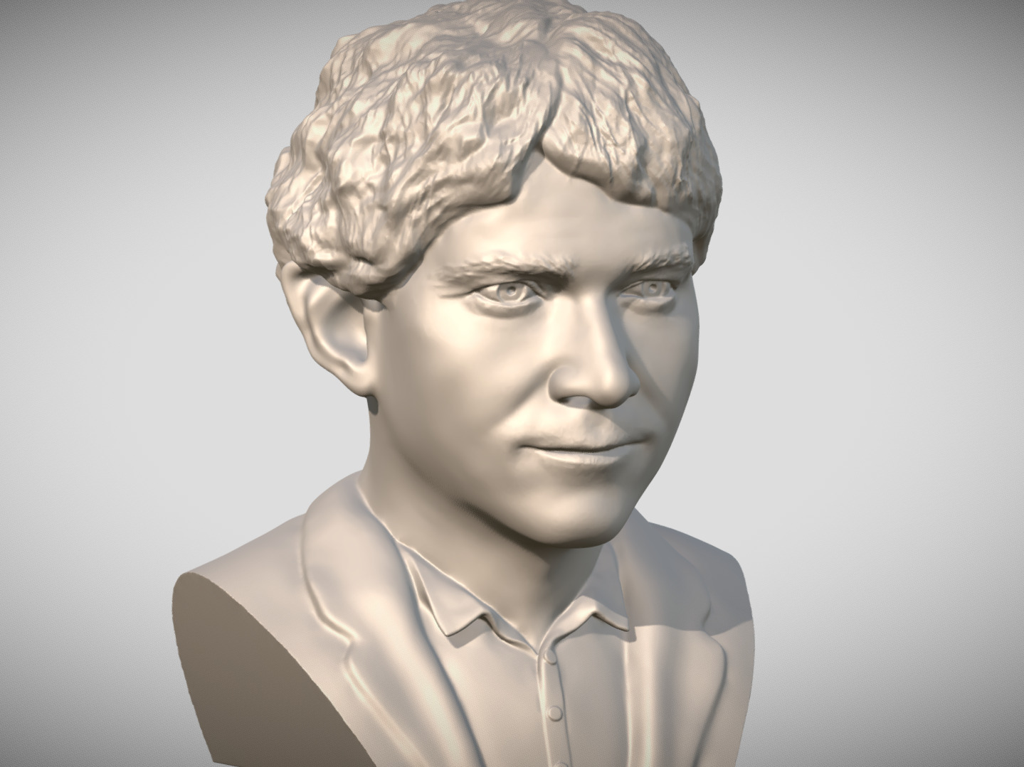 Bilbo Baggins Hobbit bust for 3D printing 3D print model_13