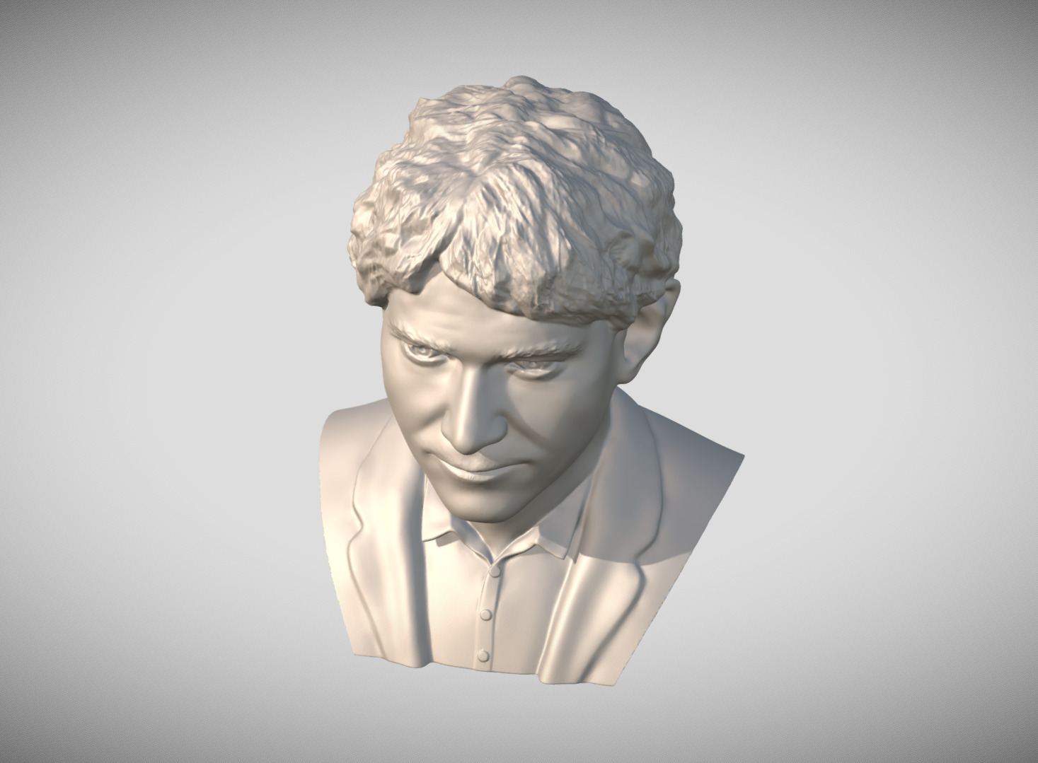 Bilbo Baggins Hobbit bust for 3D printing 3D print model_15