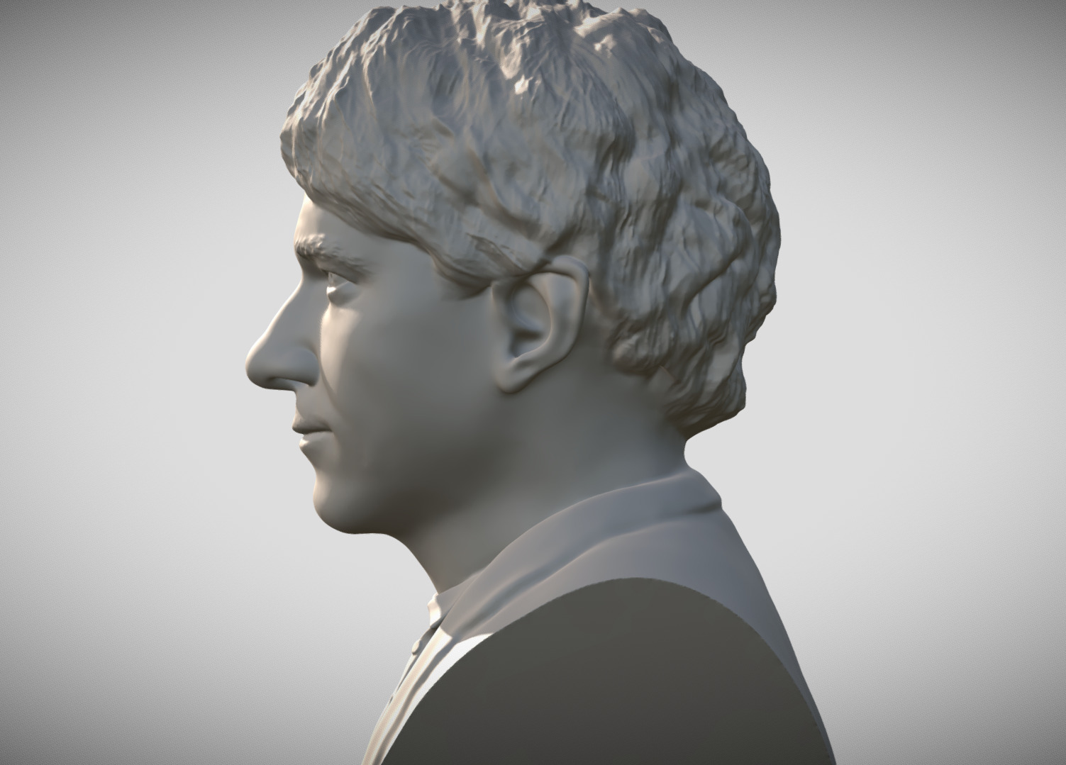 Bilbo Baggins Hobbit bust for 3D printing 3D print model_5
