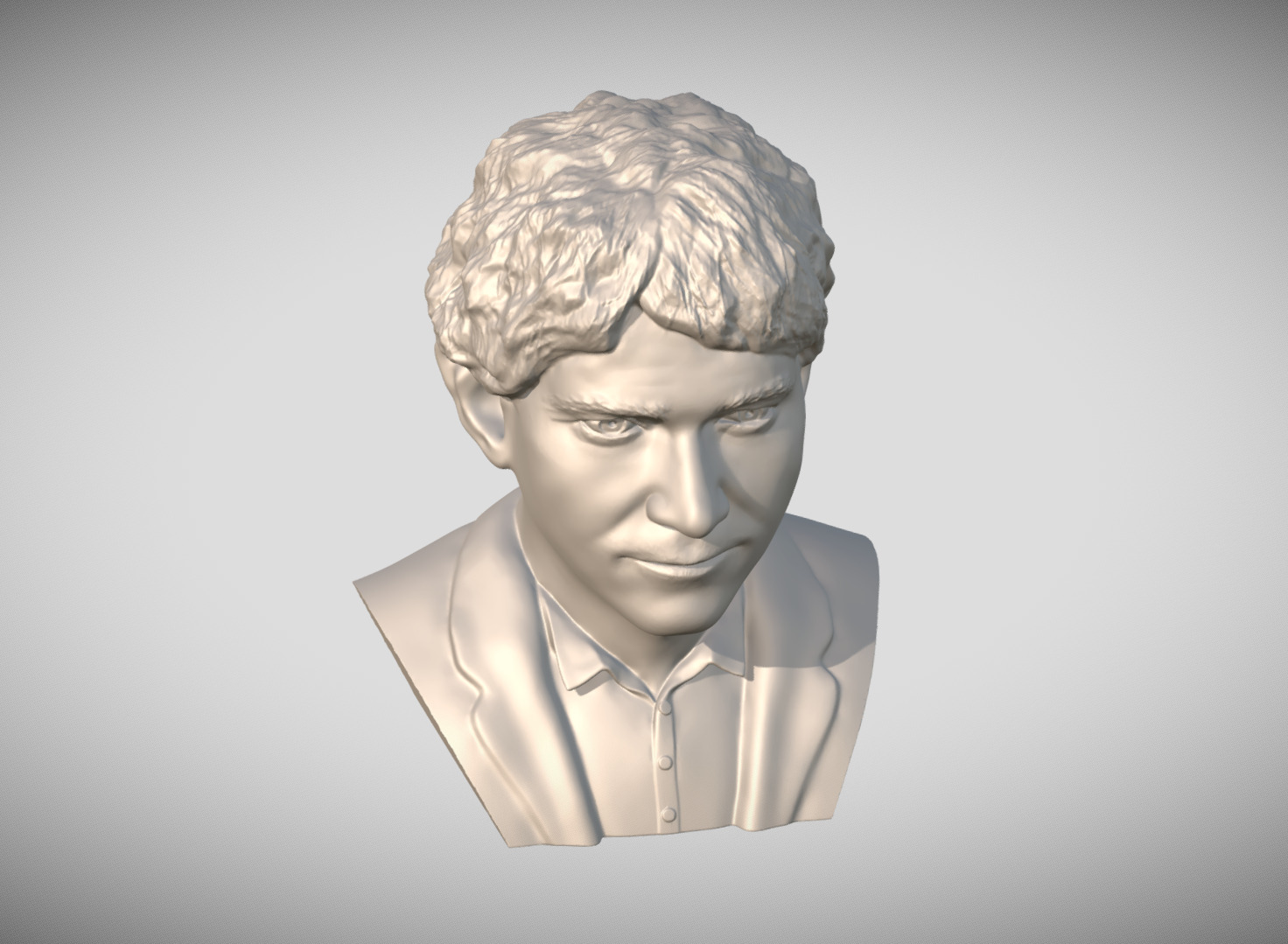 Bilbo Baggins Hobbit bust for 3D printing 3D print model_7