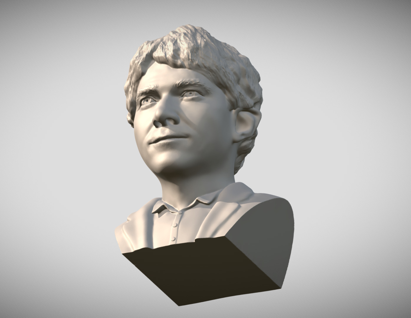 Bilbo Baggins Hobbit bust for 3D printing 3D print model_12