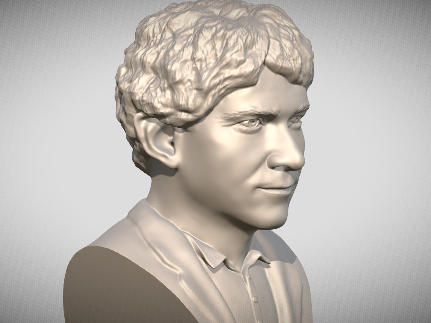 Bilbo Baggins Hobbit bust for 3D printing 3D print model_8