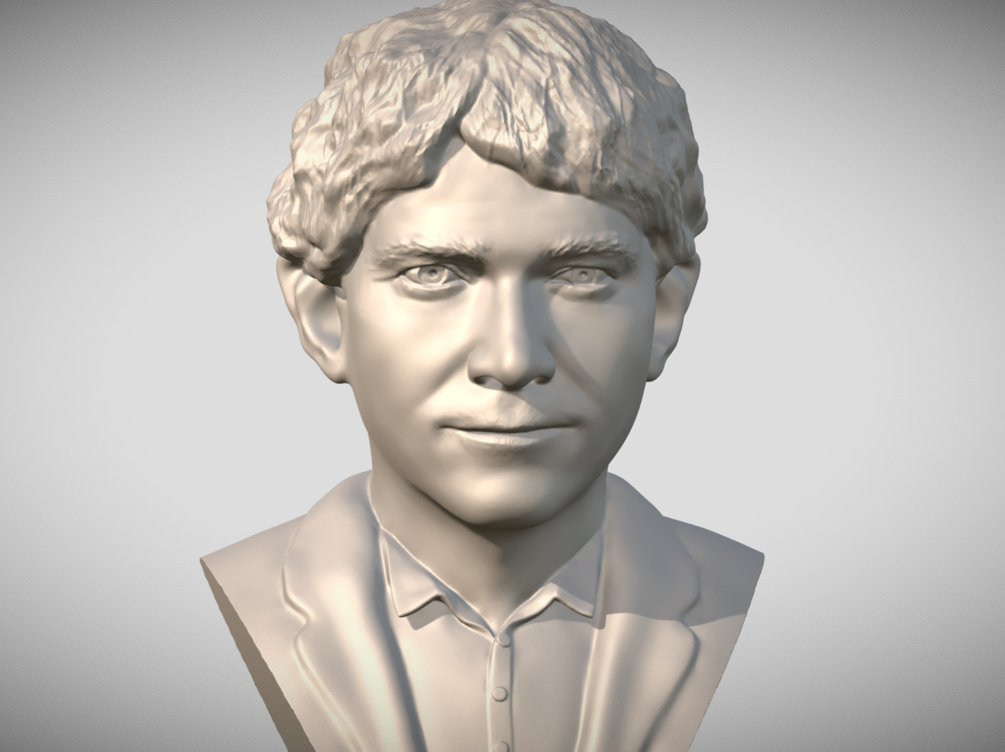 Bilbo Baggins Hobbit bust for 3D printing 3D print model_10