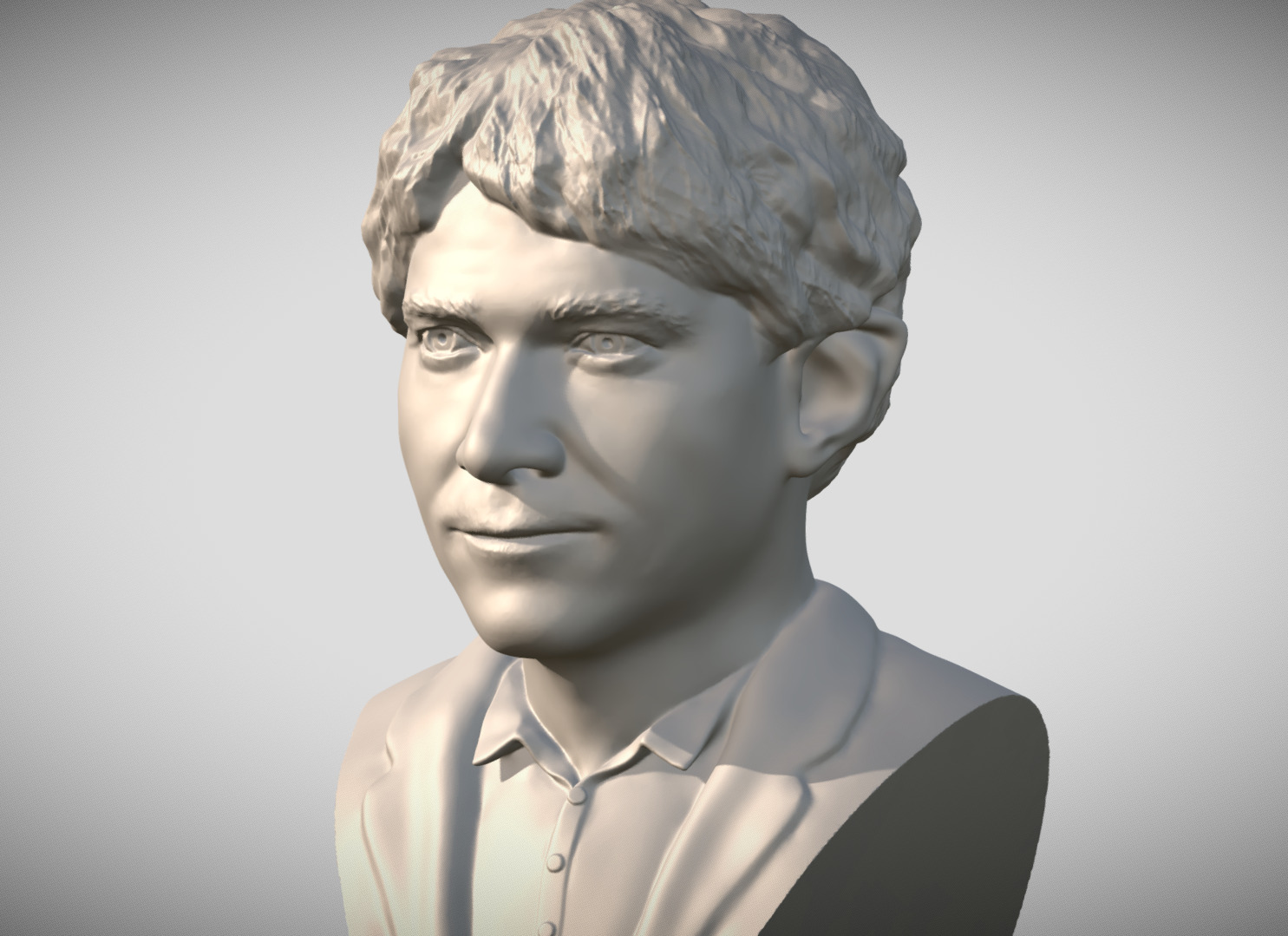 Bilbo Baggins Hobbit bust for 3D printing 3D print model_1
