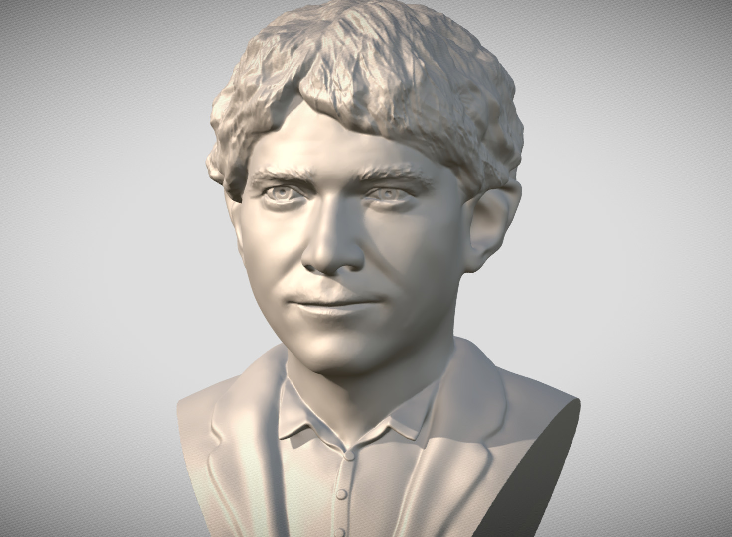 Bilbo Baggins Hobbit bust for 3D printing 3D print model_2