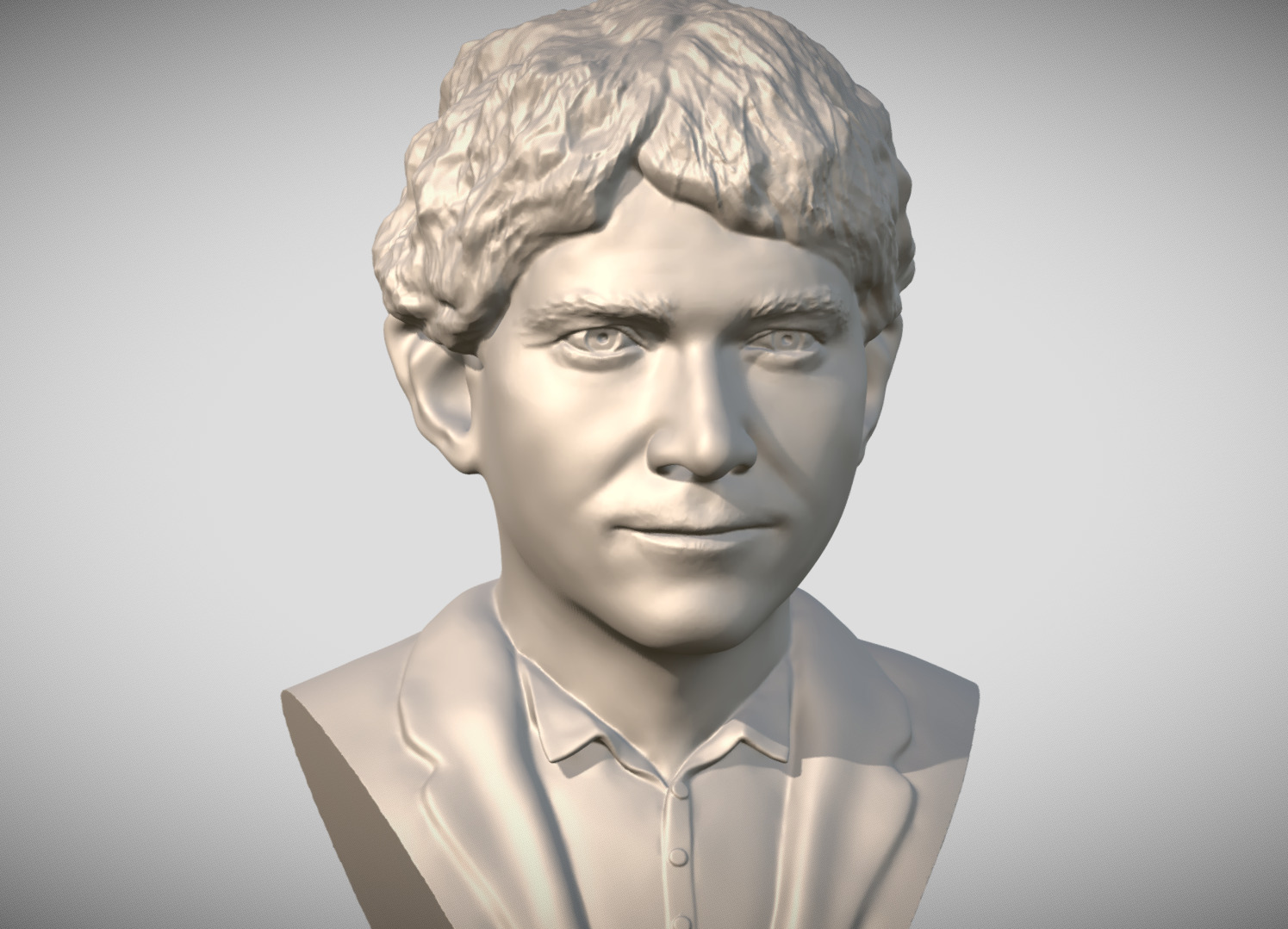 Bilbo Baggins Hobbit bust for 3D printing 3D print model_14
