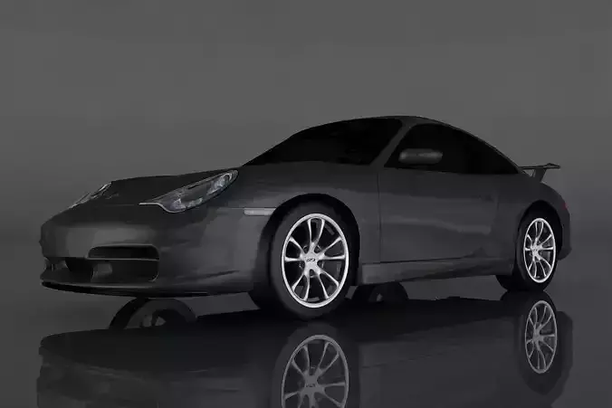Porsche 911 GT3 996 Low-poly 3D model