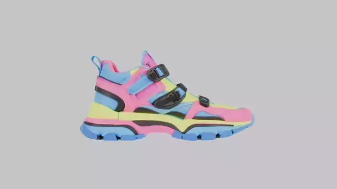 Neon Vibe Sneaker 3D Model