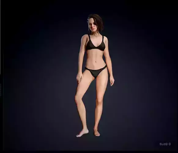 Female Character Ana - Realistic- Rigged and animated for games 