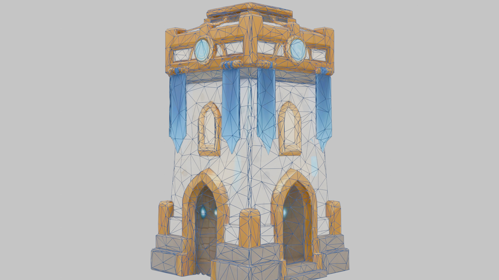 Fantasy Medieval Tower 3D Model Low-poly 3D model_16