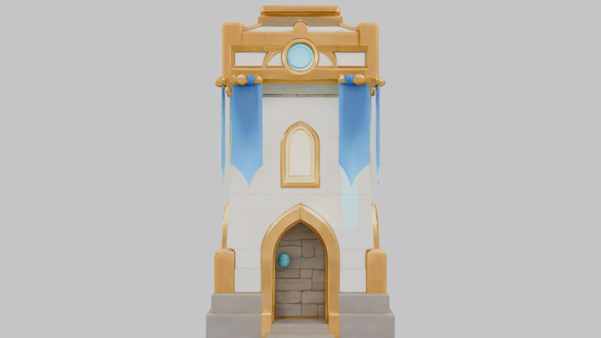 Fantasy Medieval Tower 3D Model Low-poly 3D model_1