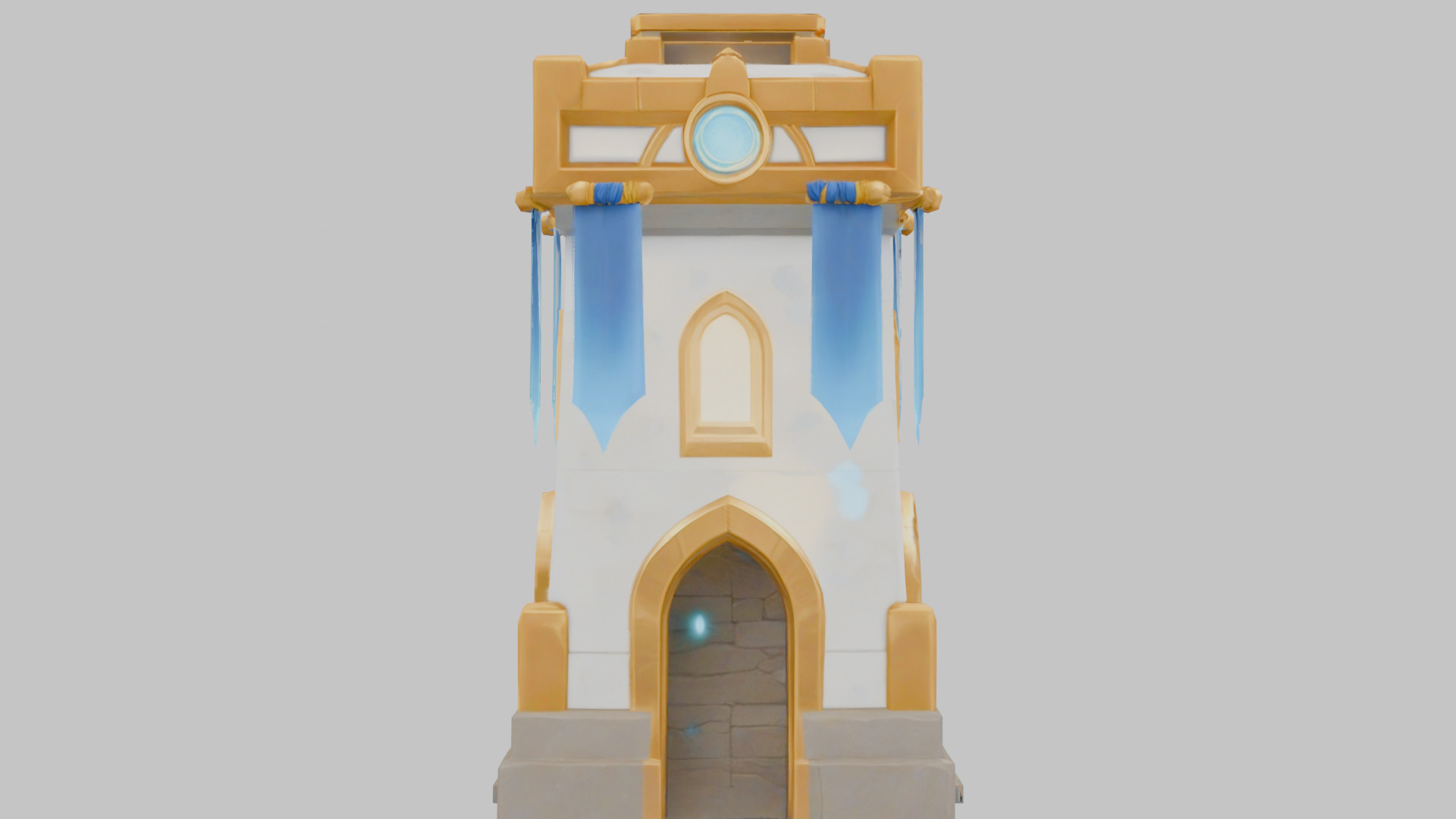 Fantasy Medieval Tower 3D Model Low-poly 3D model_2