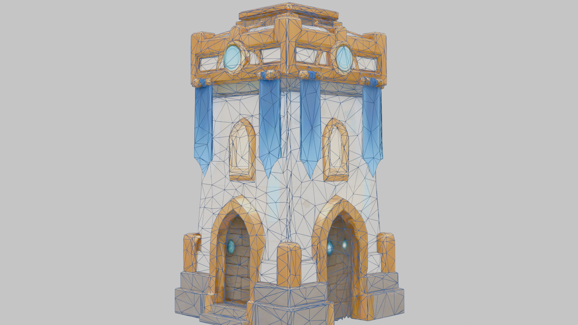 Fantasy Medieval Tower 3D Model Low-poly 3D model_18