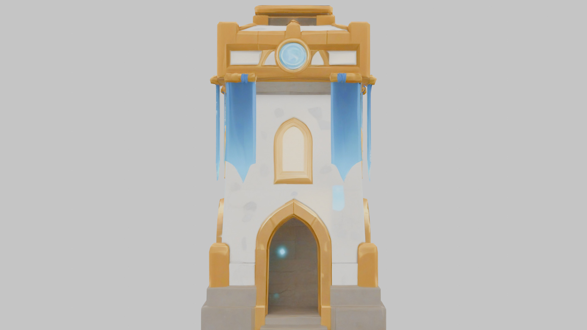 Fantasy Medieval Tower 3D Model Low-poly 3D model_4