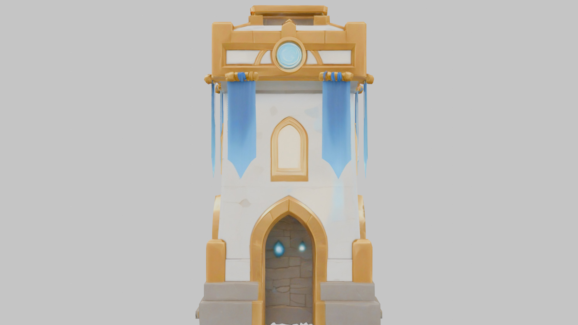 Fantasy Medieval Tower 3D Model Low-poly 3D model_6