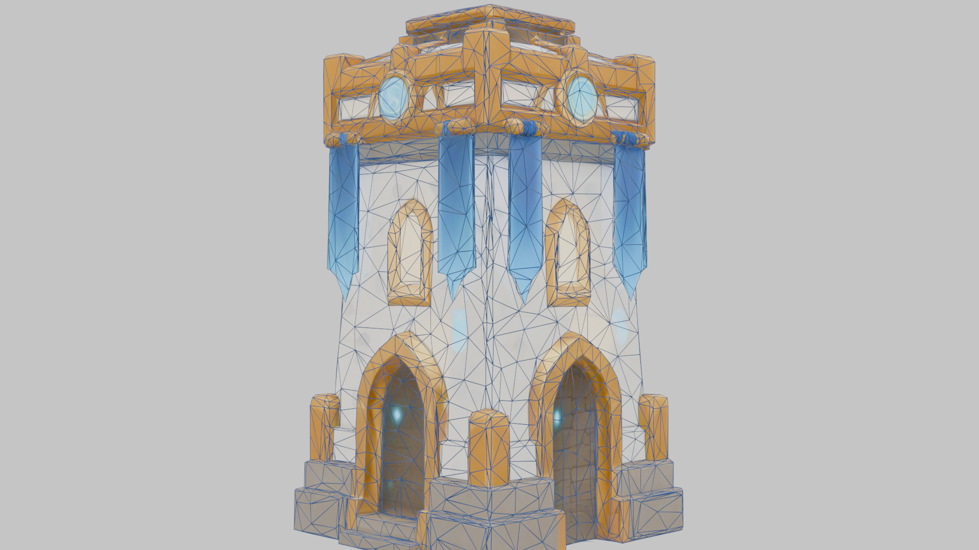 Fantasy Medieval Tower 3D Model Low-poly 3D model_14